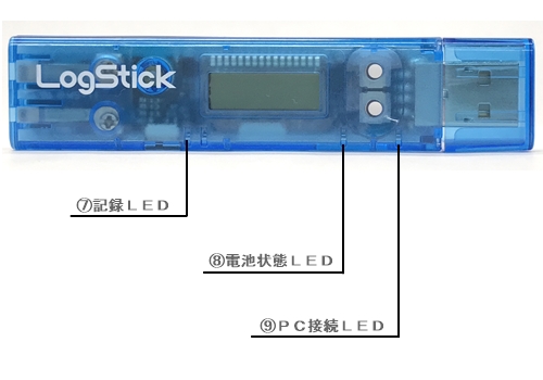 小型温度データロガー LS450-T(K) 各部の名称